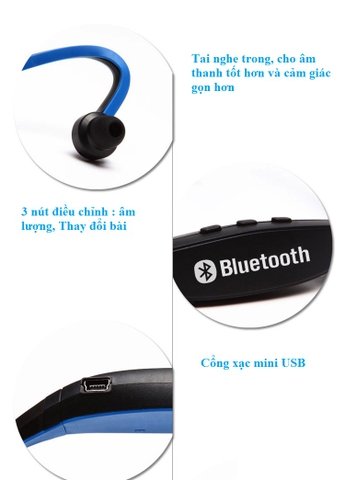 Tai nghe thể thao Bluetooth Sport Music S9