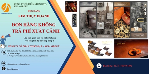 ĐƠN HÀNG KIM THỤY DOANH - ĐƠN HÀNG KHÔNG TRẢ PHÍ XUẤT CẢNH