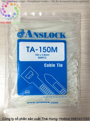 Dây rút nhựa Anslock TA 150M Trắng