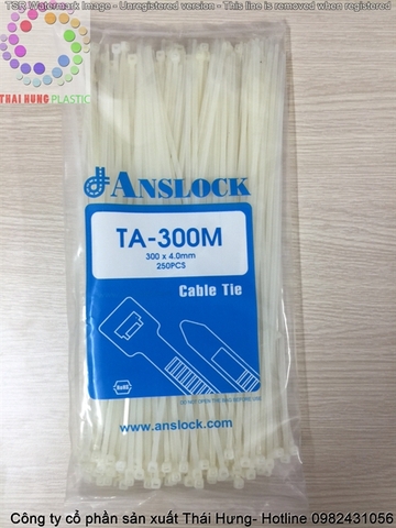 Dây rút nhựa Anslock TA 300M trắng