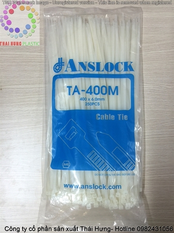 Dây rút nhựa Anslock TA 400M Trắng