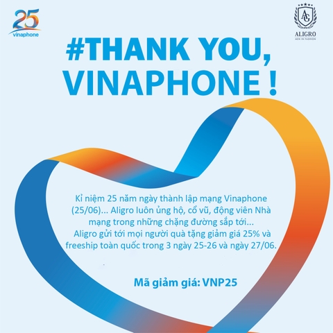 Aligro cùng Vinaphone kỉ niệm 25 năm thành lập mạng Vinaphone 25/6/2021