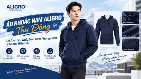 Áo Khoác Nam Aligro Thu Đông – Giữ Ấm Hiệu Quả, Định Hình Phong Cách Lịch Lãm, Hiện Đại