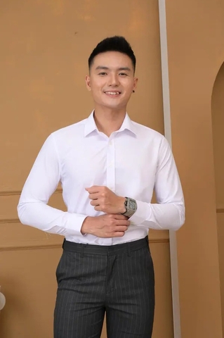 Áo sơ mi nam dài tay cao cấp Aligro ALGS221 chất liệu vải modal form SLIMFIT màu trắng