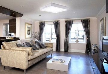 Cách lựa chọn đèn led ốp trần cho phòng khách.