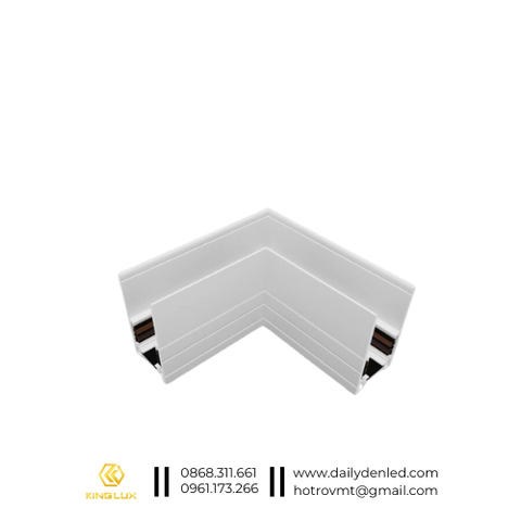 Khớp nối ray góc vuông lắp nổi – phụ kiện ray nam châm KingLUX