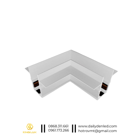 Khớp nối ray góc vuông âm trần – phụ kiện ray nam châm KingLUX