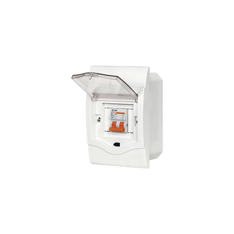 TỦ ĐIỆN NHỰA ÂM TƯỜNG 4 MODULE SINO V4FC 2/4SA ĐẾ NHỰA NẮP CHE TRẮNG