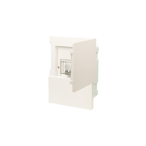 TỦ ĐIỆN ÂM TƯỜNG 6 MODULE SINO E4M3/6TA ĐẾ NHỰA NẮP CHE TRẮNG