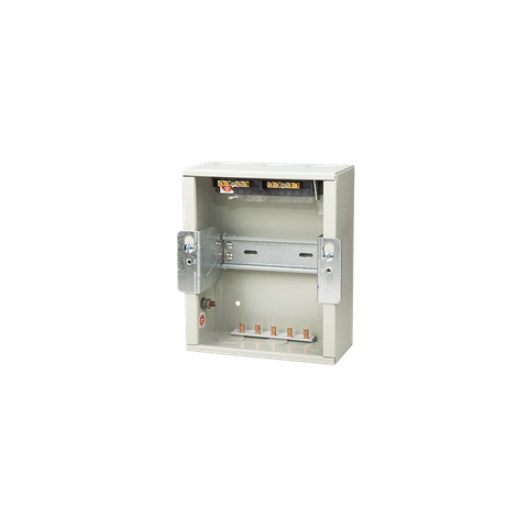 TỦ ĐIỆN NHỰA ÂM TƯỜNG 6 MODULE SINO E4LB2/6L ĐẾ SẮT NẮP CHE KHÓI