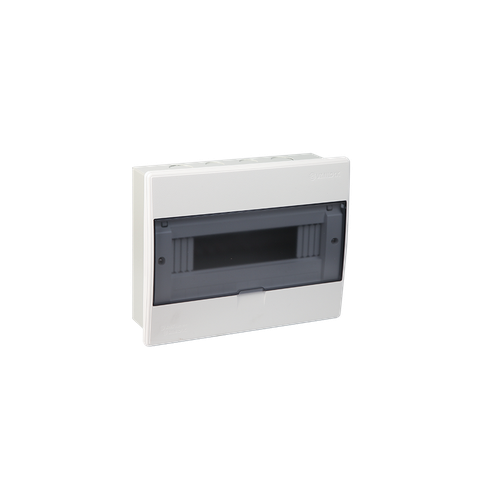 TỦ ĐIỆN NHỰA ÂM TƯỜNG 12 MODULE SINO E4LB8/12L ĐẾ SẮT NẮP CHE KHÓI
