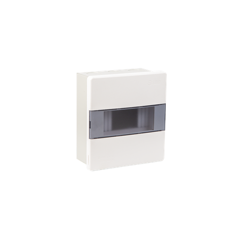 TỦ ĐIỆN NHỰA ÂM TƯỜNG 6 MODULE SINO E4MX2/6L ĐẾ SẮT NẮP CHE KHÓI