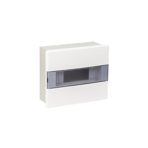 TỦ ĐIỆN NHỰA ÂM TƯỜNG 9 MODULE SINO E4MX5/9L ĐẾ SẮT NẮP CHE KHÓI