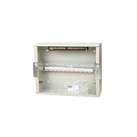 TỦ ĐIỆN NHỰA ÂM TƯỜNG 12 MODULE SINO E4MX8/12L ĐẾ SẮT NẮP CHE KHÓI