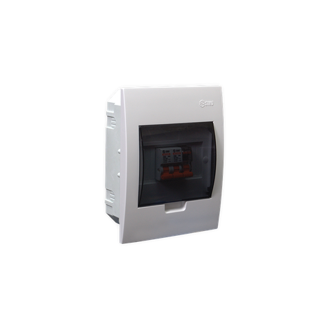 TỦ ĐIỆN NHỰA ÂM TƯỜNG 6 MODULE SINO E4FC 3/6LA ĐẾ NHỰA NẮP CHE KHÓI