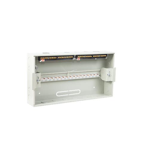 TỦ ĐIỆN NHỰA ÂM TƯỜNG 18 MODULE SINO E4FC 14/18S ĐẾ SẮT NẮP CHE TRẮNG
