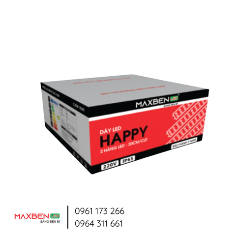 Dây LED Maxben Happy LD3-MB-GX9V2-2835-180P-1-BLUE