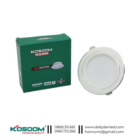 Đèn LED âm trần ngôi sao viền bạc 8W Kosoom