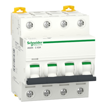 CẦU DAO TỰ ĐỘNG SCHNEIDER ACTI9 MCB IK60N 4P 6KA 400V C CURVE