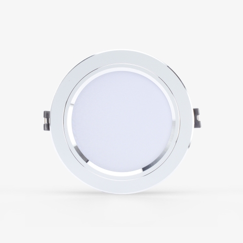 ĐÈN LED ÂM TRẦN DOWNLIGHT ĐỔI MÀU AT10 VIỀN BẠC 110/10W