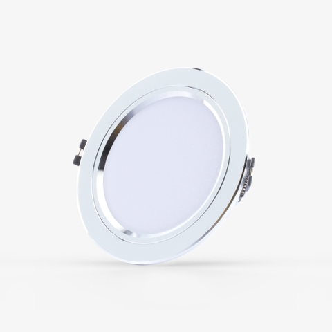 ĐÈN LED ÂM TRẦN DOWNLIGHT ĐỔI MÀU AT10 VIỀN BẠC 110/10W