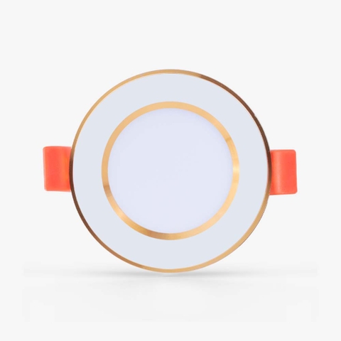 ĐÈN LED ÂM TRẦN DOWNLIGHT ĐỔI MÀU AT10 VIỀN VÀNG 60/3W