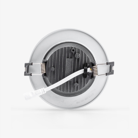 ĐÈN LED ÂM TRẦN DOWNLIGHT ĐỔI MÀU AT10 VIỀN BẠC 90/8W