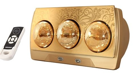 Đèn sưởi 3 bóng treo tường Heizen dùng điều khiển HE-3BR