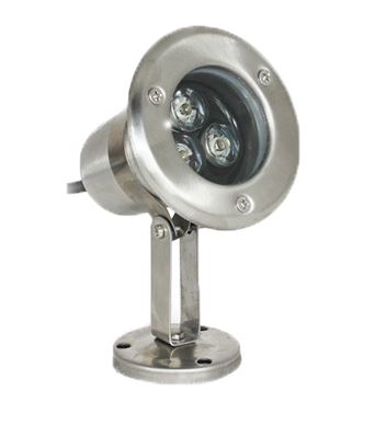 Đèn âm nước chân đế INOX 3W đơn sắc