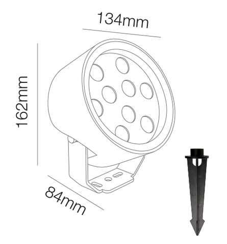ĐÈN LED CẮM CỎ 18W ELV CBL5811-X