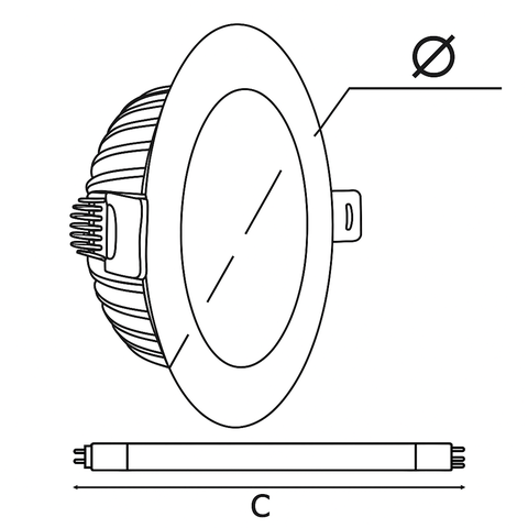 ĐÈN LED ÂM TRẦN DIAMOND VIỀN CONG 10W KINGLED DDL-10SS-T120-V/T/TT-CV