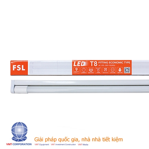 Bộ đèn tuýp LED T8 0.6m 9W FSL