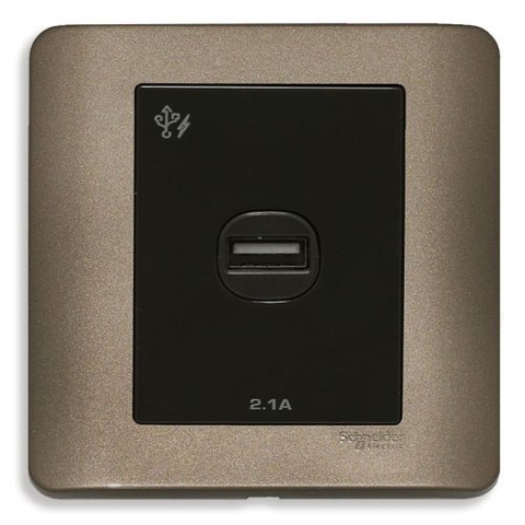 BỘ Ổ SẠC USB ĐƠN 2.1A SCHNEIDER E8431USB_SZ_G19