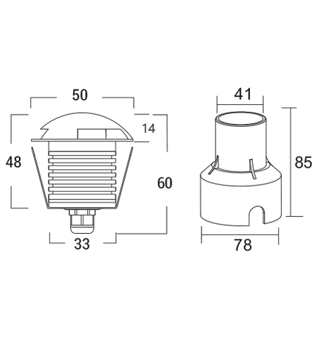 ĐÈN LED ÂM TƯỜNG 3W ELV EIG04-F050