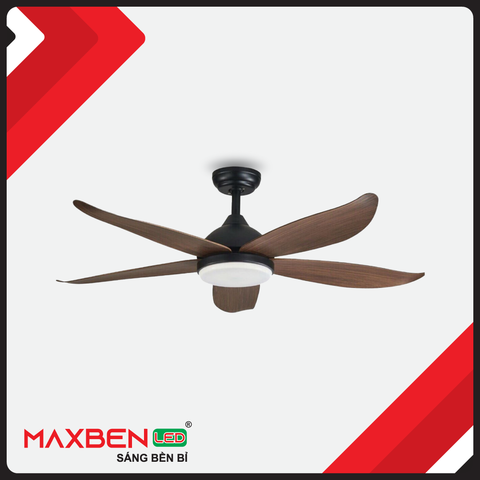 QUẠT TRẦN ĐÈN 5 CÁNH MAXBEN DQ-MB-M021-5-G