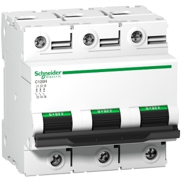 CẦU DAO TỰ ĐỘNG SCHNEIDER ACTI9 MCB C120H 3P 15KA 400V C CURVE