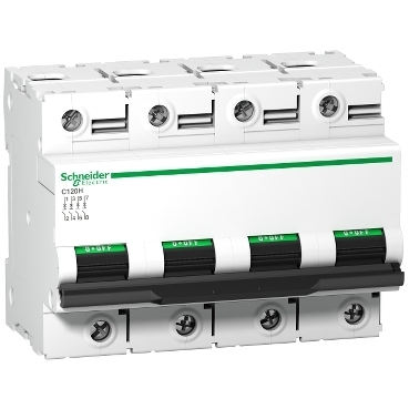CẦU DAO TỰ ĐỘNG SCHNEIDER ACTI9 MCB C120H 4P 15KA 400V C CURVE