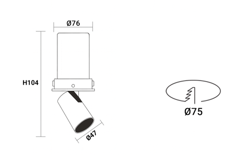 ĐÈN ÂM TRẦN CHIẾU ĐIỂM 12W ELV VSF07-T075