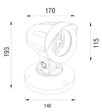 ĐÈN LED CẮM CỎ 12W ELV VGS2301 ĐẾ NGỒI
