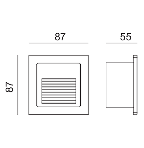 ĐÈN LED ÂM TƯỜNG 3W ELV WL08-0R087