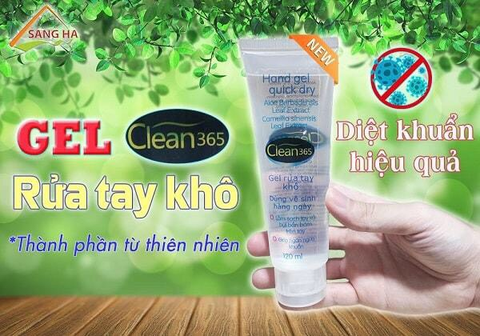 Gel rửa tay khô diệt khuẩn Clean 365 chính hãng