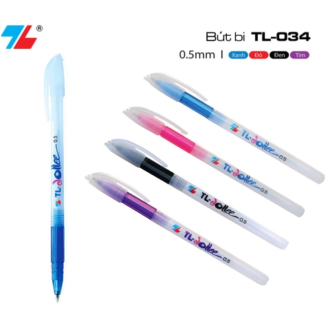 Bút Bi Thiên Long TL 034 Đen 8935001800675 - Hộp
