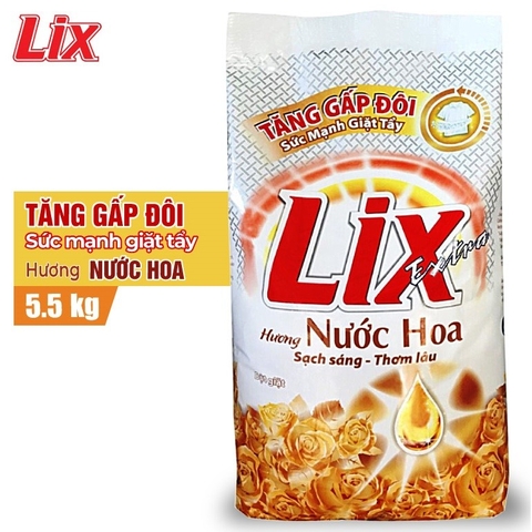 Bột giặt Lix Extra Hương Hoa 5.5Kg