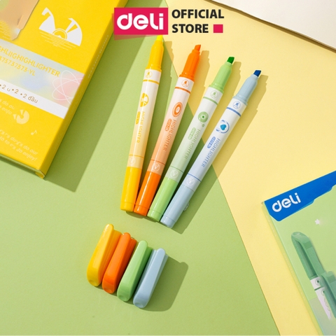 Bút dấu dòng màu xanh lá DELI CU373-GN