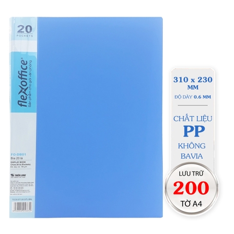 Bìa Nhựa 100 Lá Thiên Long DB05
