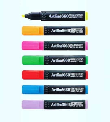 Bút Dạ Quang Artline 660 Vàng