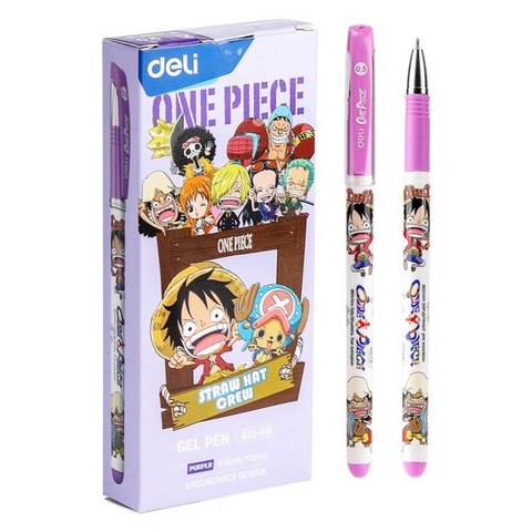 Bút gel học sinh OnePiece DELI CG13-PR - Tím