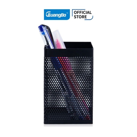 Cắm bút sắt chữ nhật Đen Guangbo WZ5921
