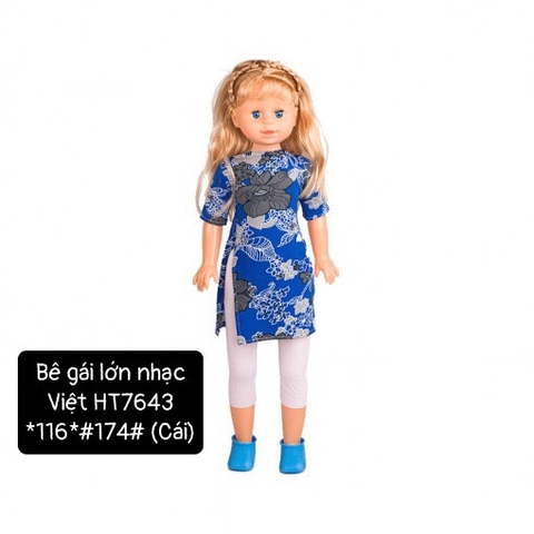 Búp bê bé gái lớn nhạc Việt HT7643 *116*