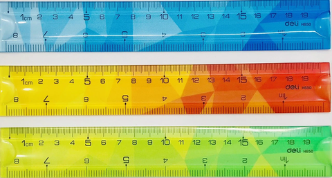 Thước kẻ dẻo nhiều màu 20cm DELI EH650